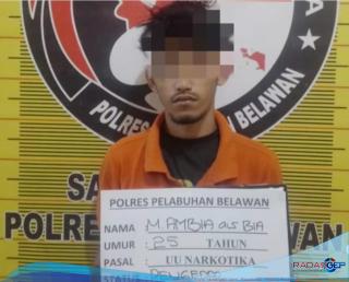Sat Narkoba Polres Pelabuhan Belawan Tangkap Pengedar Narkoba di Desa Lama